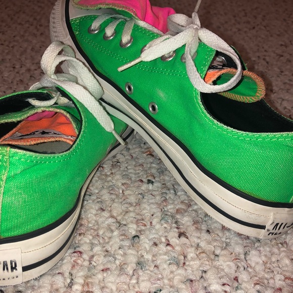 neon converse shoes